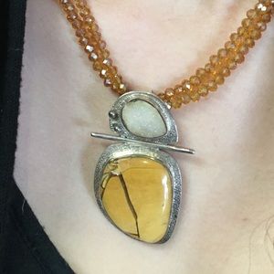 Jasper and Druzy pendant